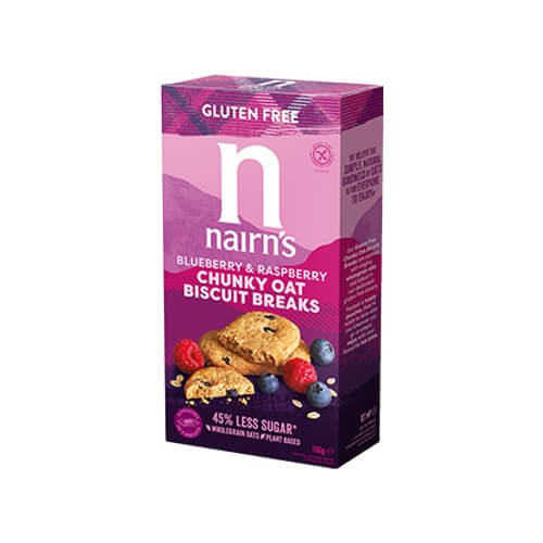 Nairn's Gluten Free Chunky Biscuits Raspberry & Blueberry 160g