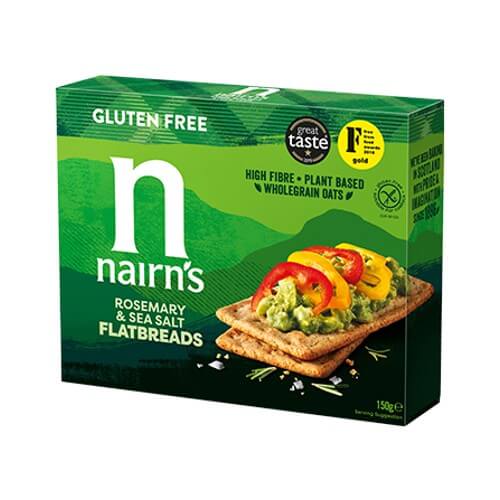 Nairn's Gluten Free Flatbreads Rosemary & Sea Salt 150g