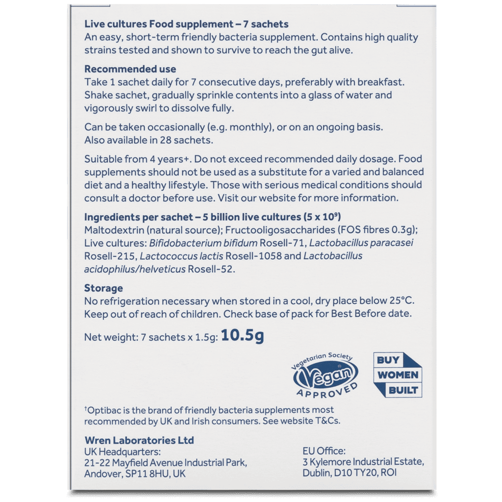 OptiBac Probiotics One Week Flat