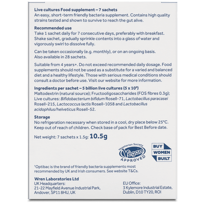 OptiBac Probiotics One Week Flat