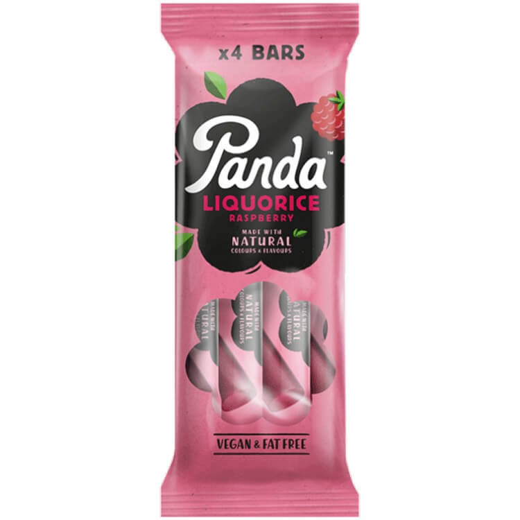 Panda Liquorice Raspberry 4 Bar Pack
