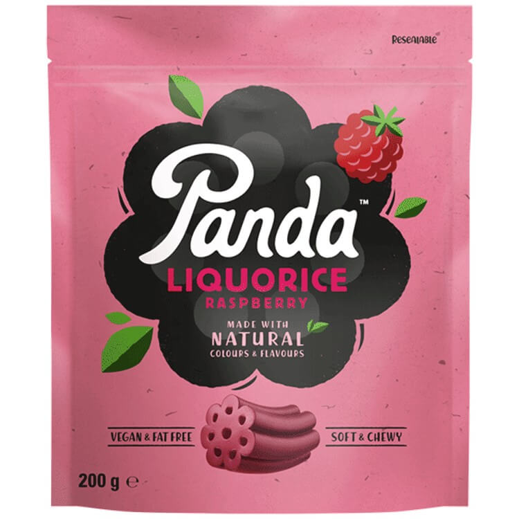 Panda Liquorice Raspberry 200g