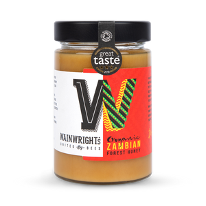 Wainwright's Organic Zambian Forest Honey jar with Great Taste award