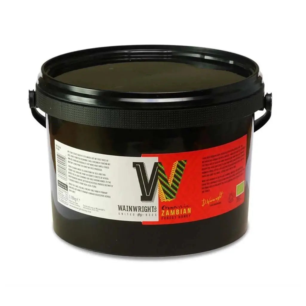 Wainwright's 3.18kg organic Zambian Honey black tub
