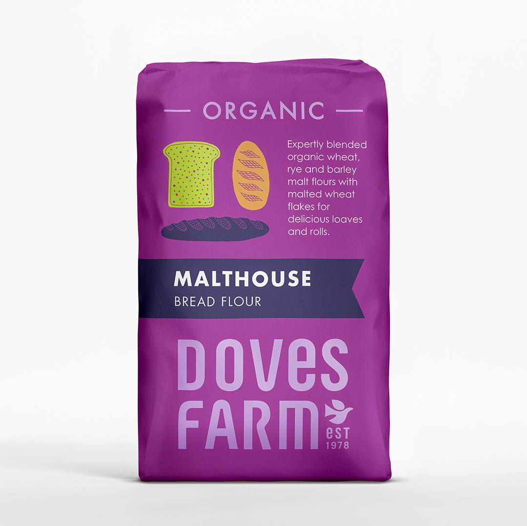 Doves Organic Malthouse Bread Flour 1kg pack