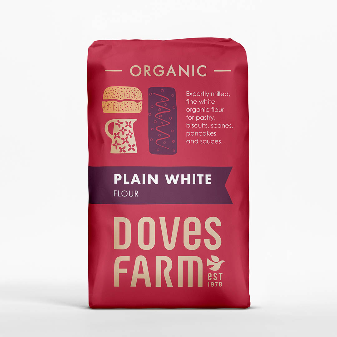 Doves Organic Plain White Flour 1kg pack