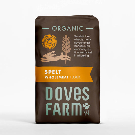 Doves Organic Stoneground Wholemeal Spelt Flour 1kg pack