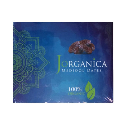 Medjool Dates Organic 3kg Blue Box from Jordan on a white background.