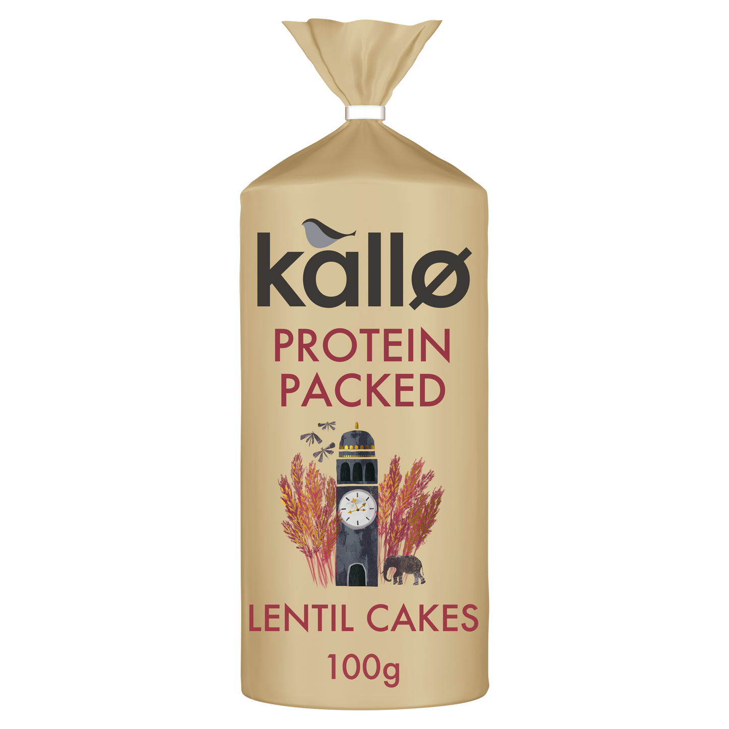 Kallo Protein Packed Lentil Cakes 100g front of pack