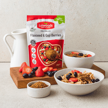 Linwoods Flaxseed & Goji Berries serving suggestion