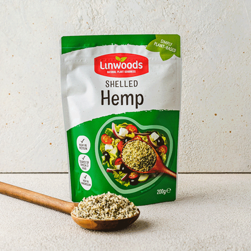 Linwoods Shelled Hemp Seeds pack
