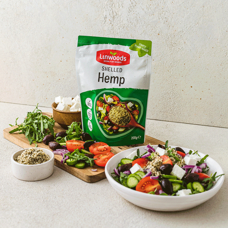 Linwoods Shelled Hemp Seeds serving suggestion