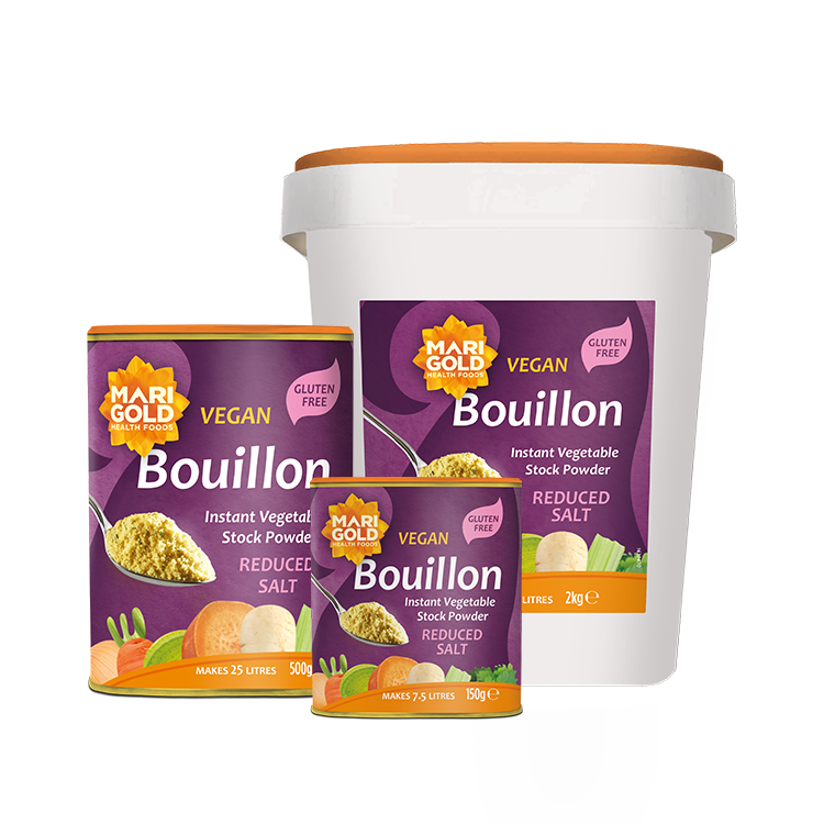Marigold Less Salt Vegetable Bouillon Powder serving suggestion