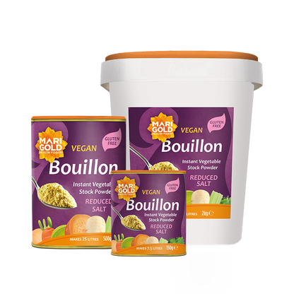 Marigold Less Salt Vegetable Bouillon Powder serving suggestion