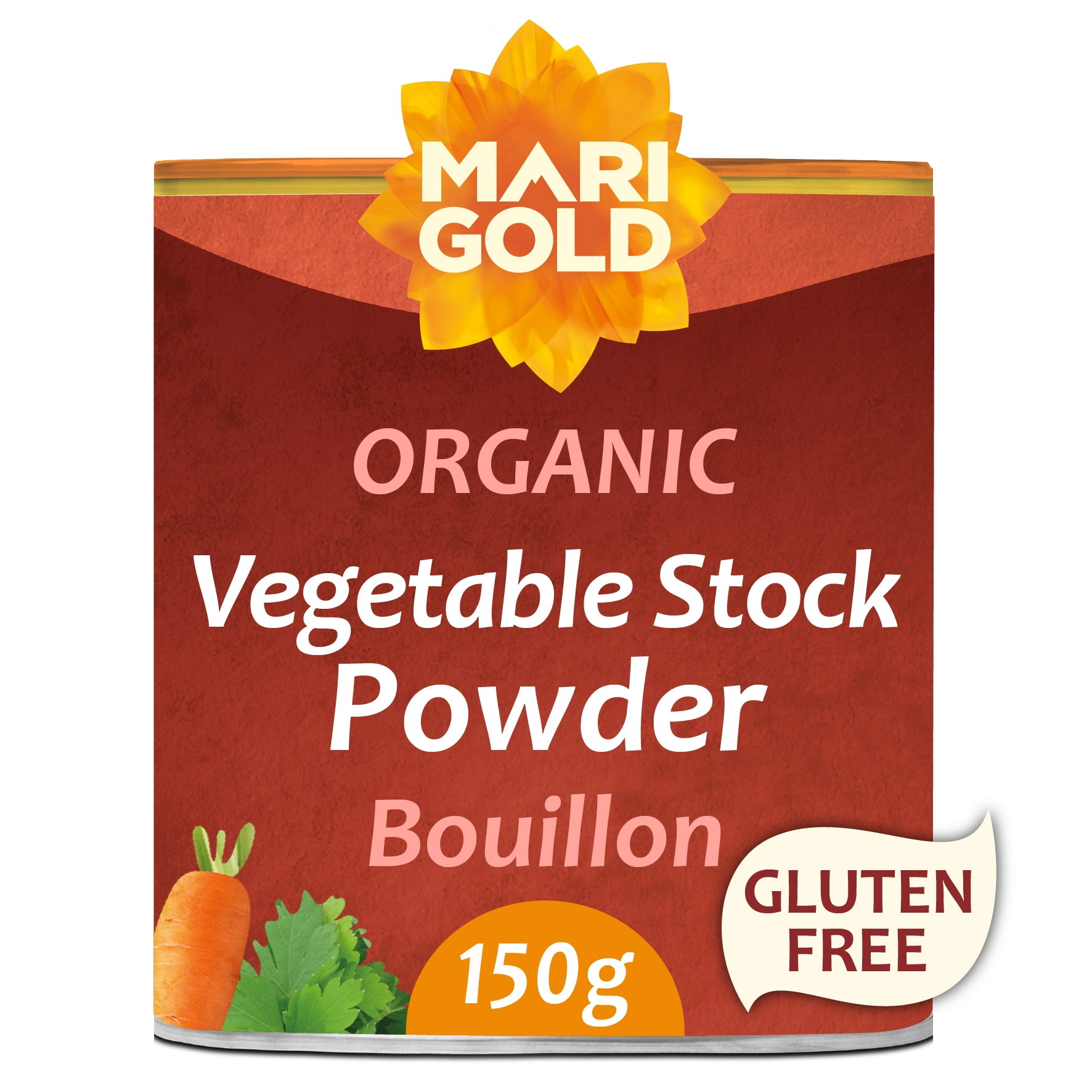 Marigold Organic Vegetable Bouillon Powder 150g tub