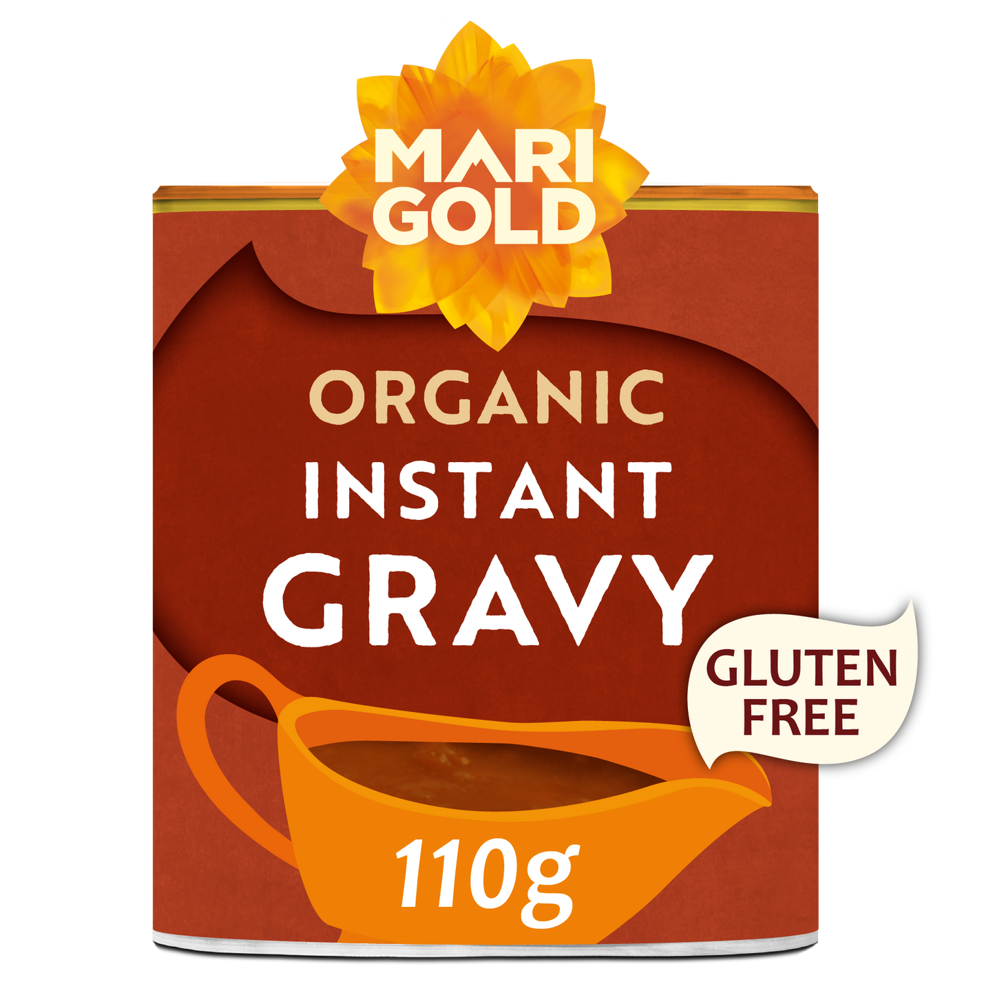 Marigold Organic Gravy prepared, poured over food