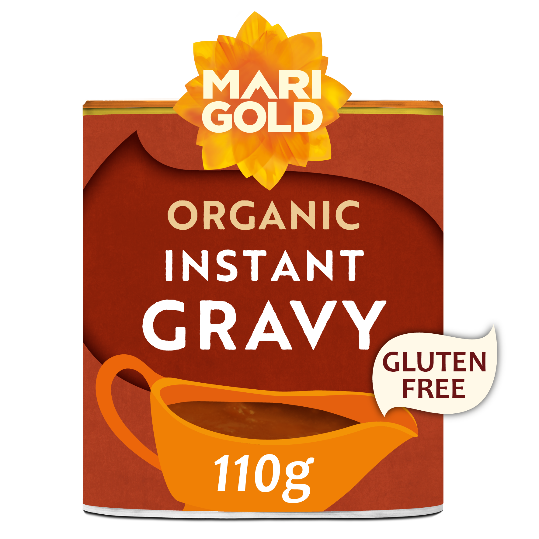 Marigold Organic Gravy prepared, poured over food