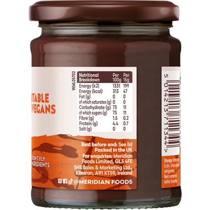Meridian Barley Malt Extract 370g nutrition label