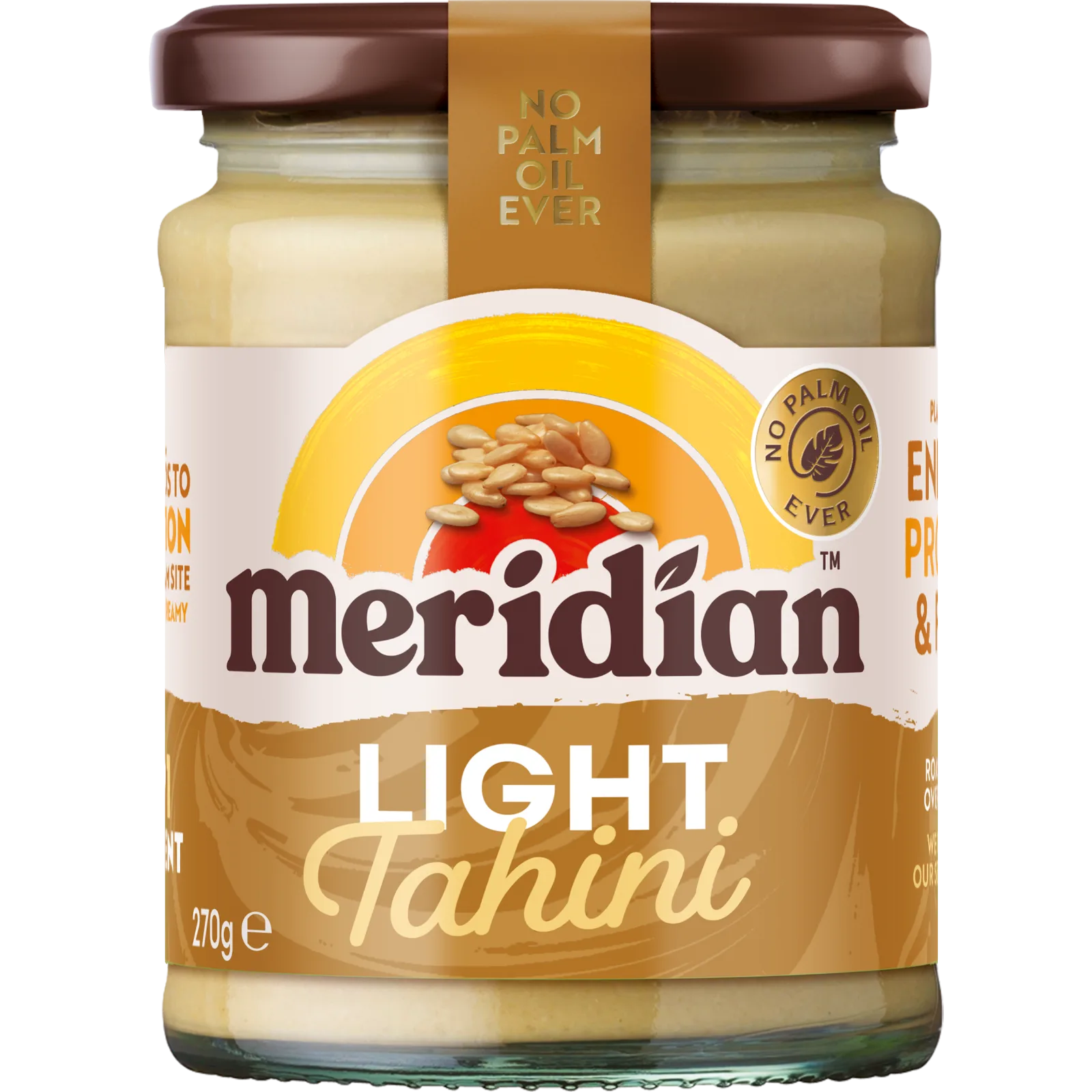 Meridian Light Tahini 270g front of jar