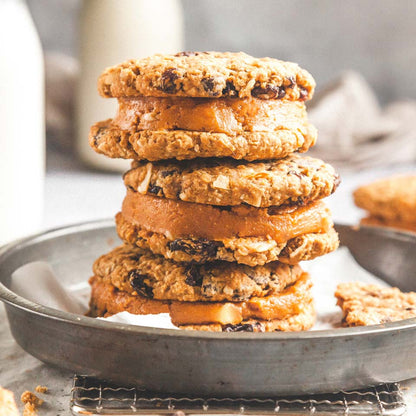 Oat and raisin cookies made with Meridian organic blackstrap molasses