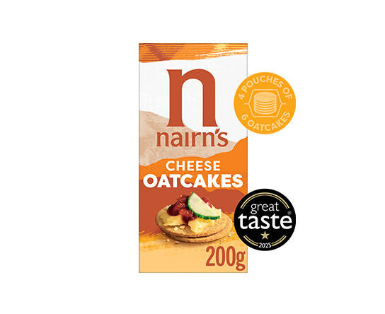 Nairn's Cheese Oatcakes 200g pack front