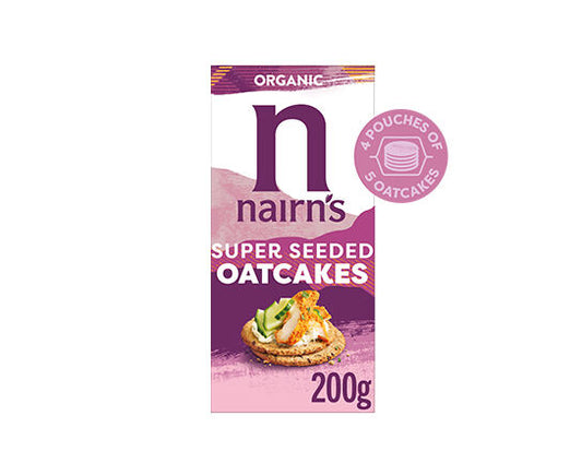 Nairn's Organic Super Seeded Oatcakes 200g pack front