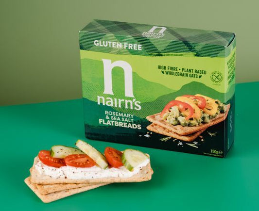 Nairn's Gluten Free Rosemary & Sea Salt Flatbreads close up