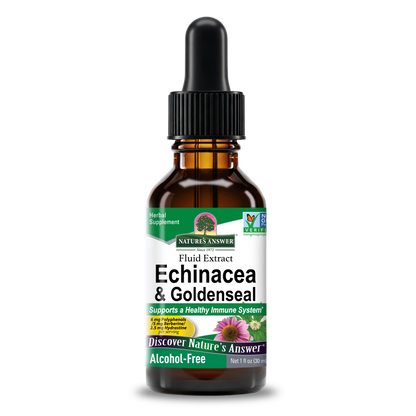 Nature's Answer Echinacea and Goldenseal alcohol-free extract 30ml bottle front