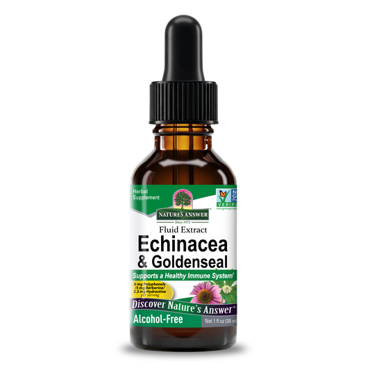 Nature's Answer Echinacea and Goldenseal alcohol-free extract 30ml bottle front