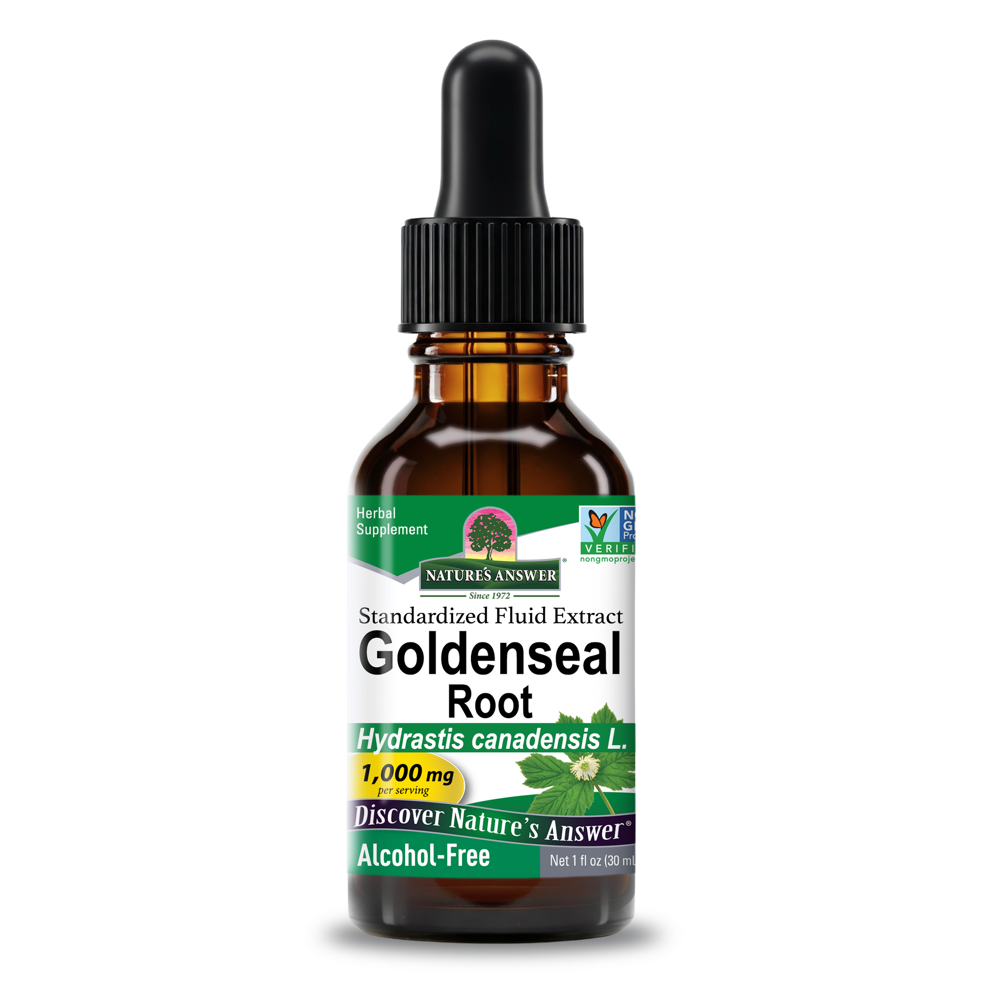 Nature's Answer Goldenseal Root alcohol-free extract 30ml bottle front