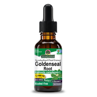 Nature's Answer Goldenseal Root alcohol-free extract 30ml bottle front