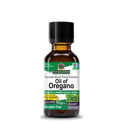 Nature's Answer Oil of Oregano alcohol-free extract 30ml bottle front
