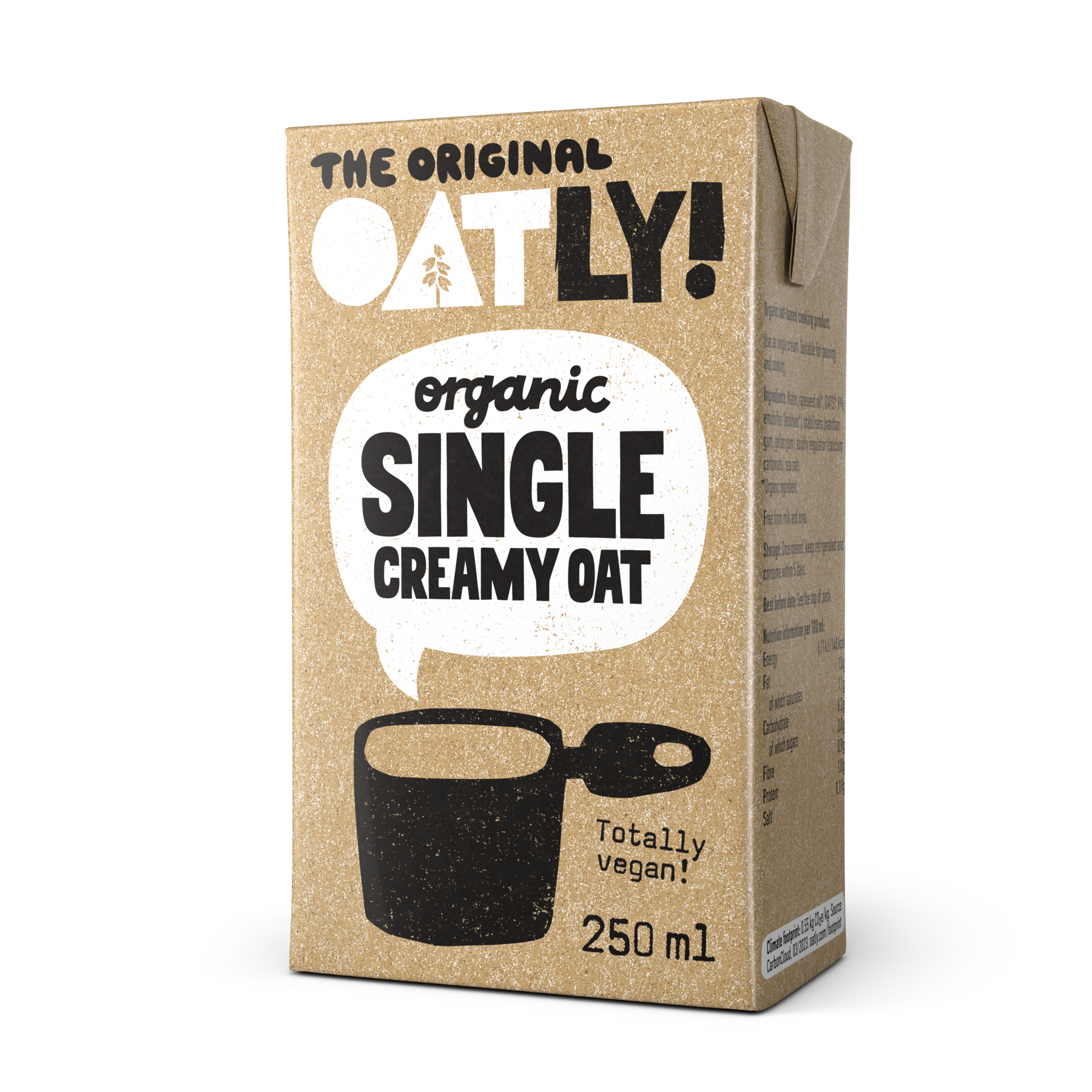 Oatly Organic Single Cream 250ml pack front