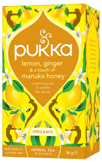 Pukka Tea Lemon Ginger & Manuka Honey pack
