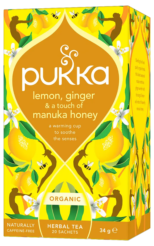 Pukka Tea Lemon Ginger & Manuka Honey pack