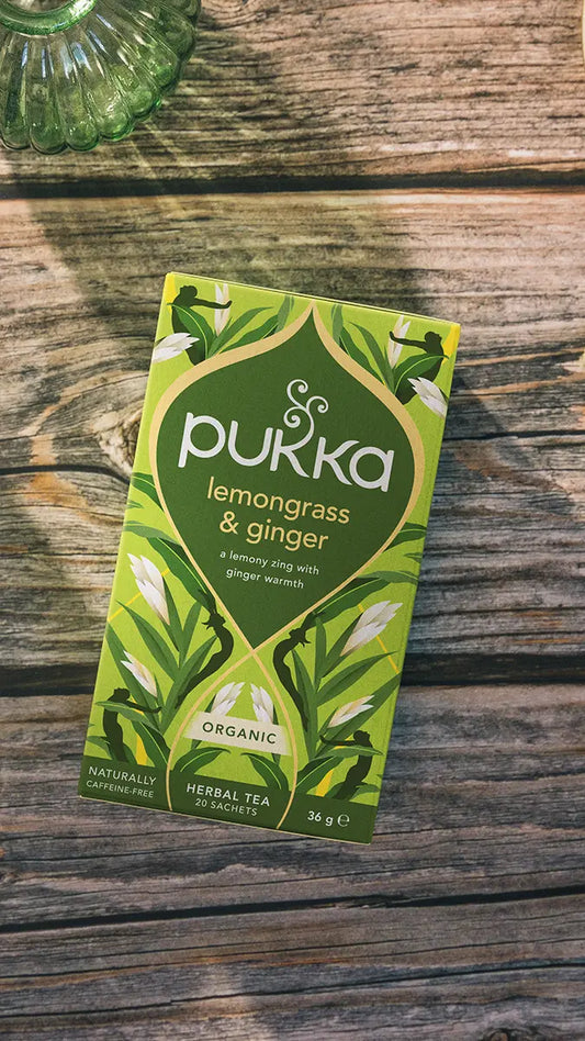 Pukka Tea Lemongrass & Ginger lifestyle serving suggestion