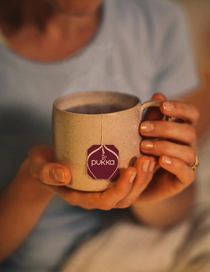 Pukka Tea Night Time Berry lifestyle serving suggestion