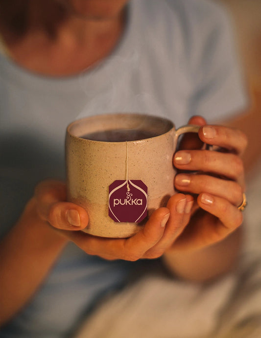 Pukka Tea Night Time Berry lifestyle serving suggestion