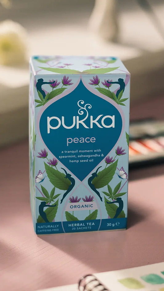 Pukka Tea Peace lifestyle serving suggestion