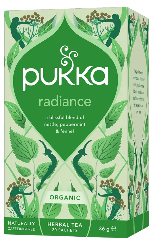 Pukka Tea Radiance organic herbal tea pack