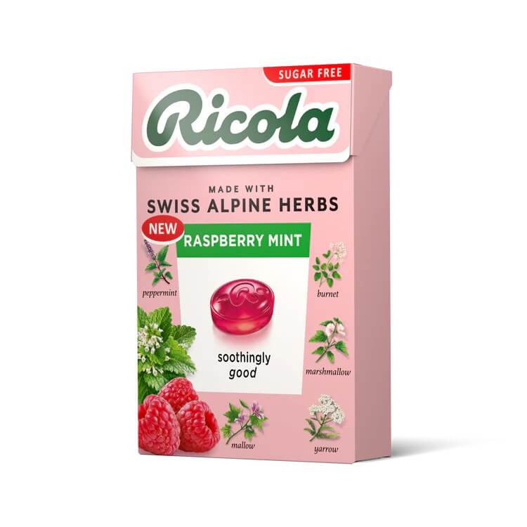 Ricola Herbal Raspberry Mint sweets