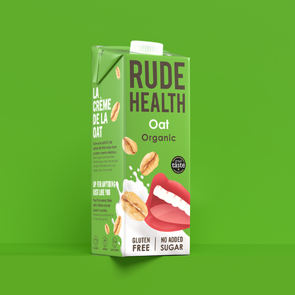 Rude Health Organic Oat Drink carton front, 1 litre