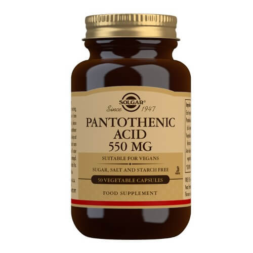 Solgar Pantothenic Acid 550mg (Vitamin B5) 50 capsules