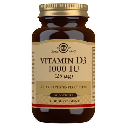 Solgar Vitamin D3 1000iu 100 softgels