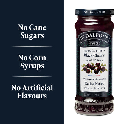 St Dalfour Black Cherry Preserve ingredient callouts