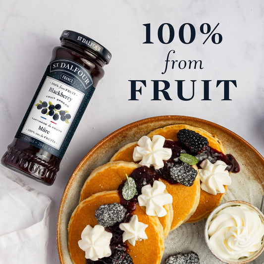 St Dalfour Blackberry Preserve serving suggestion