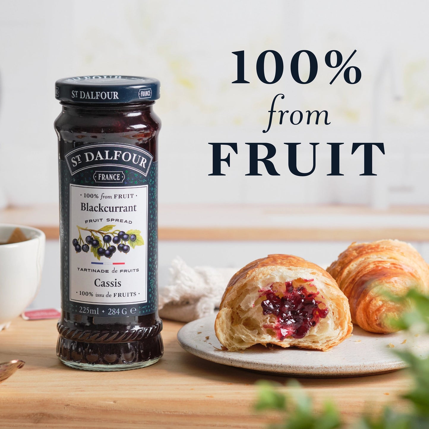 St Dalfour Blackcurrant Preserve serving suggestion