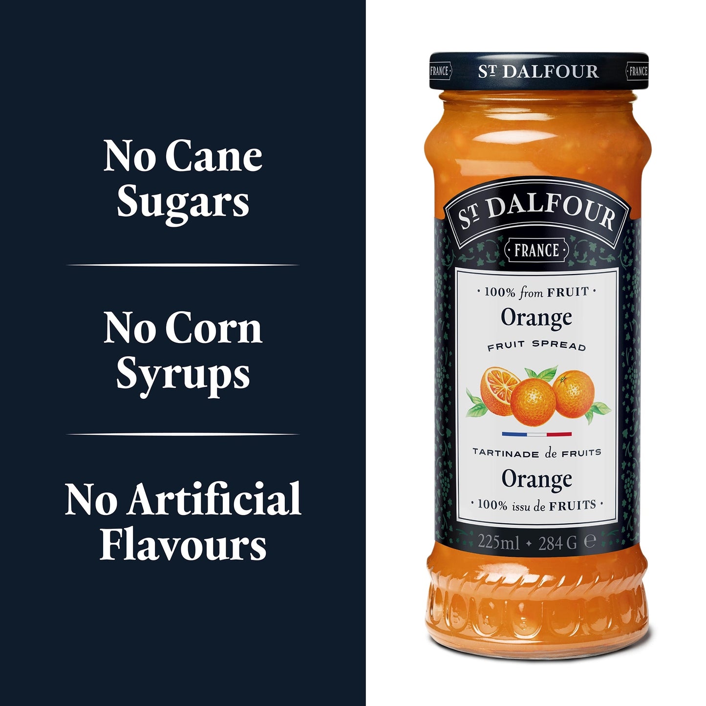 St Dalfour Orange Preserve ingredient callouts