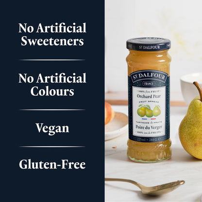St Dalfour Orchard Pear Preserve product callouts