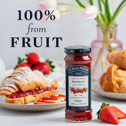 St Dalfour Strawberry Preserve serving suggestion